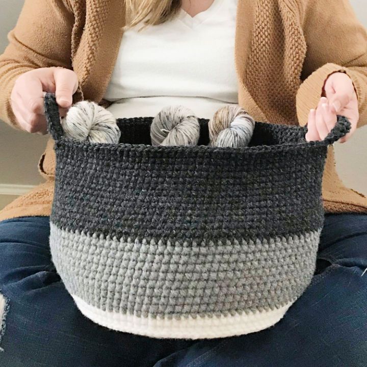 Padrão livre de cesta de crochê Aggy
