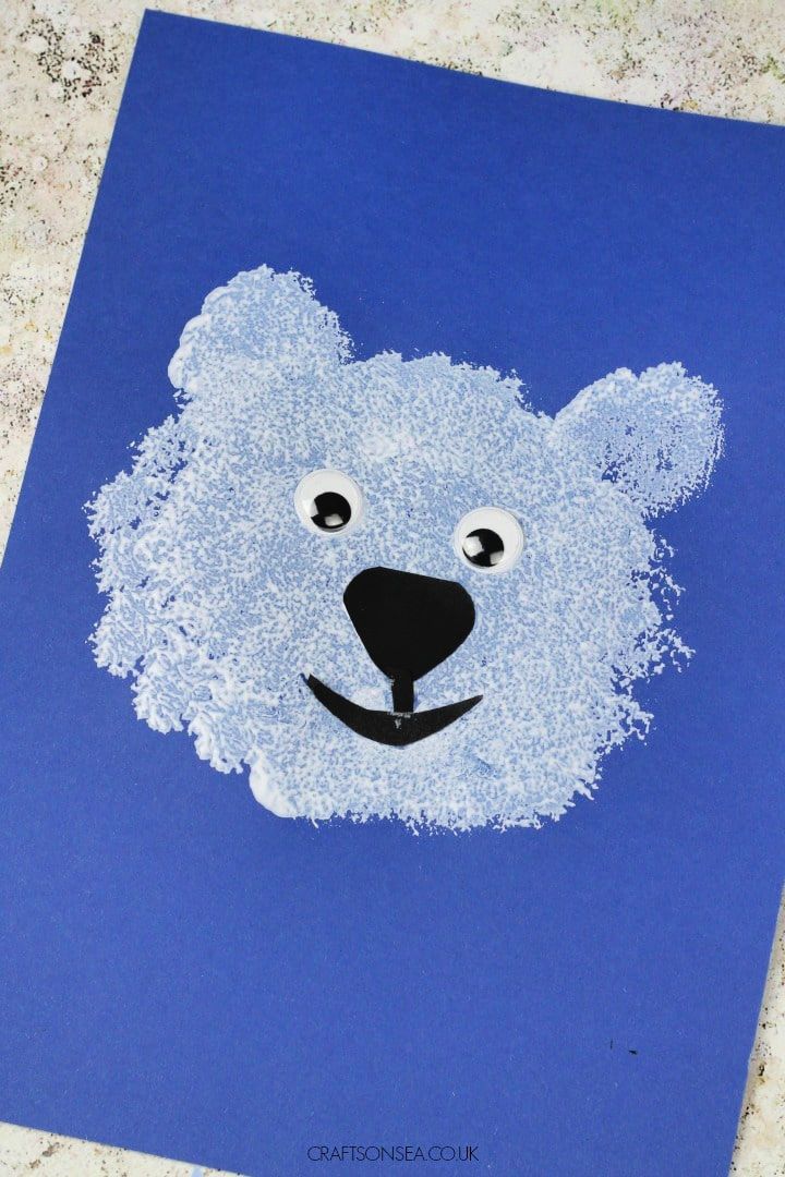 Arte de urso DIY para crianças