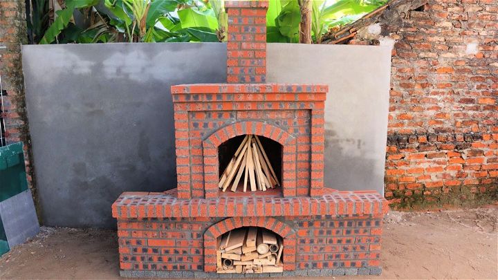 Faça você mesmo uma fogueira de tijolos usando sobras de tijolos de lareira