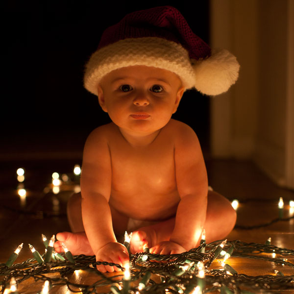Ideia fotográfica de Natal do bebê: 7 melhores fotos e propostas de férias