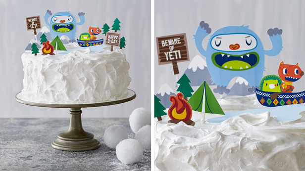 Topper de bolo de aniversário DIY: Yodel Yeti